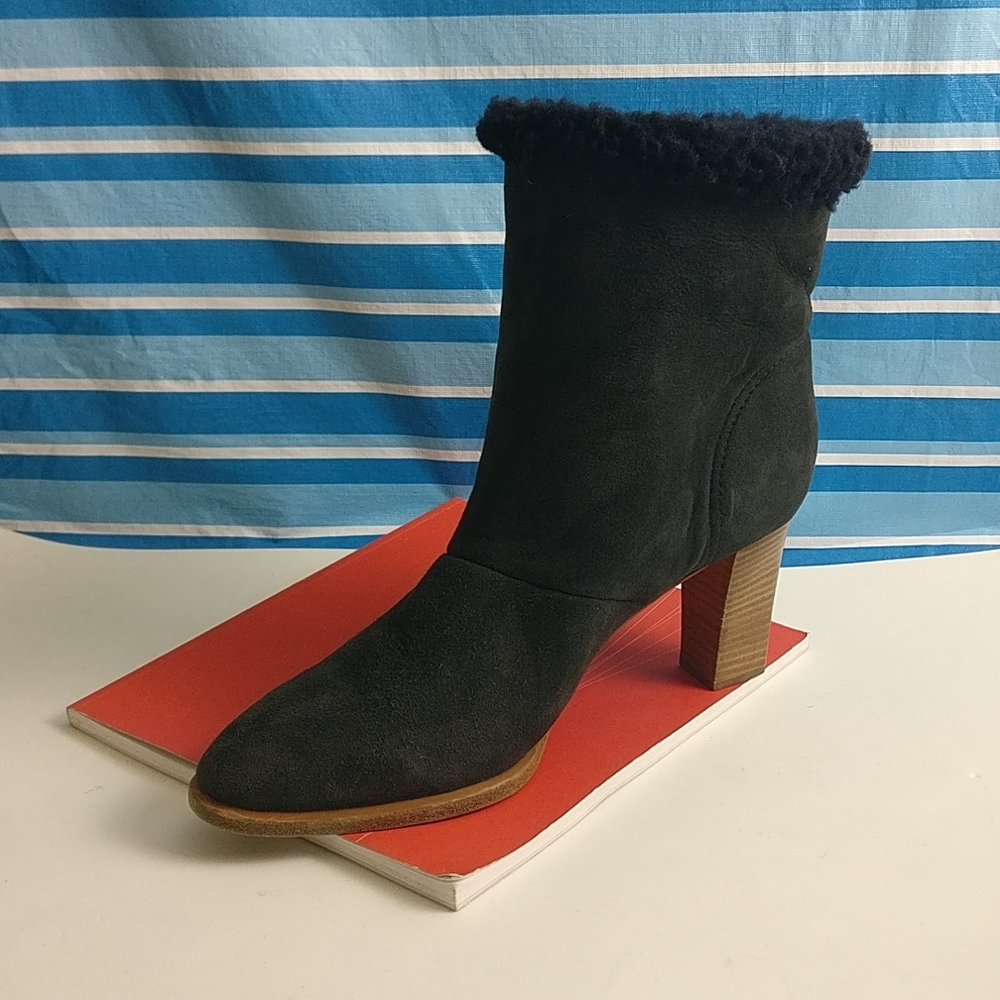 1400cad CHLOE Sheepskin Italian shearling boot Made in Italy  EU41/Wmn11us BLACK